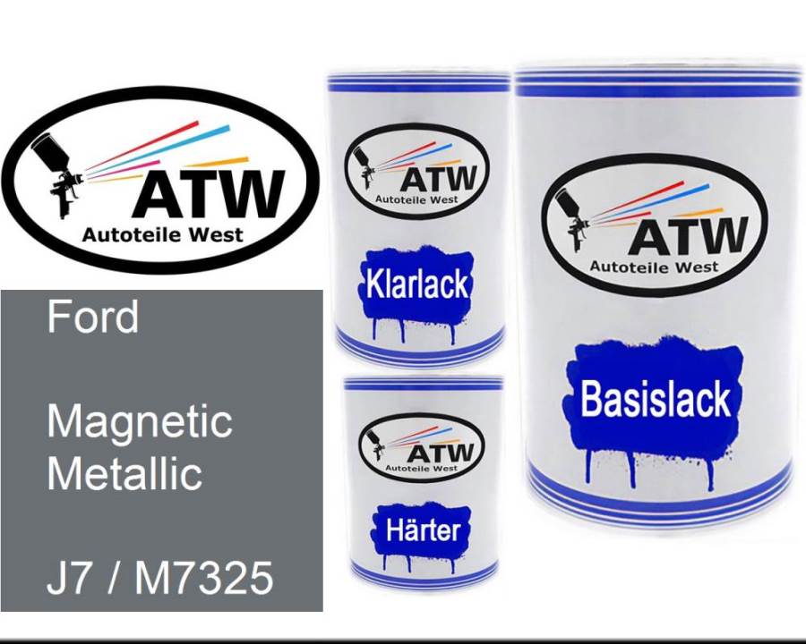 Ford, Magnetic Metallic, J7 / M7325: 500ml Lackdose + 500ml Klarlack + 250ml Härter - Set, von ATW Autoteile West.